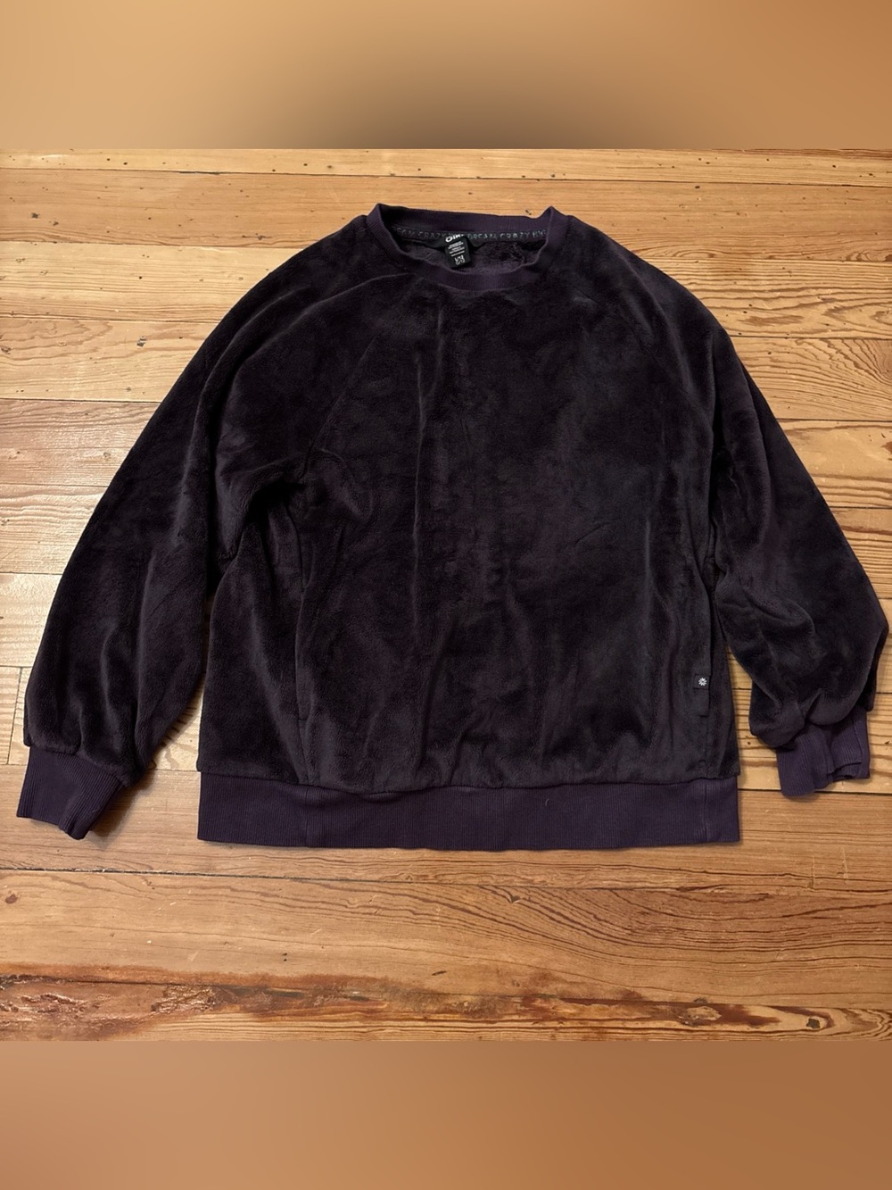 Athleta Girl Double Cozy Karma Velour Pullover Crewneck Girl’s L/12 Plum Purple